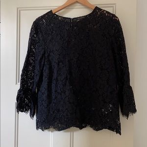 Black lace top from Banana Republic